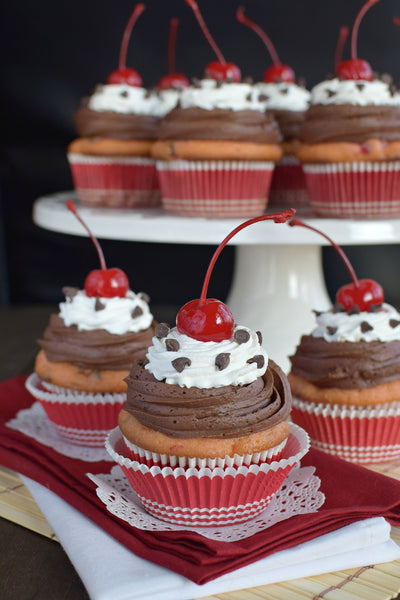 Cherry Chocolate Chip Cupcakes – PotsandPans