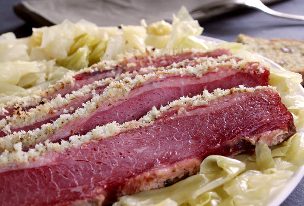 Horseradish and Mustard Crusted Corned Beef and Cabbage &ndash; PotsandPans
