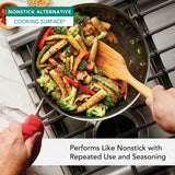 Performs like nonstick with repeated use and seasoning