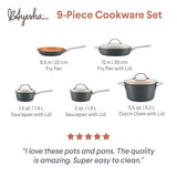 9-Piece Hard Anodized Nonstick Cookware Set