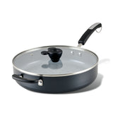 4.5-Quart Ceramic Nonstick Sauté Pan with lid and Helper Handle