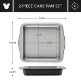 Two 9-Inch Nonstick Square Cake Pans