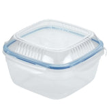 Salad Container with Removable Tray and Dressing Cup