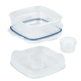 Salad Container with Removable Tray and Dressing Cup