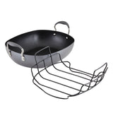 16-Inch x 13-Inch Hard Anodized Nonstick Roaster with Rack | Grey