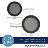 Cook + Create 2-Piece Hard Anodized Nonstick Frying Pan Set