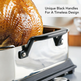Stainless Steel 5-Ply Clad Roaster with Removable Rack