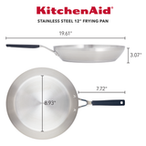 Stainless Steel 12-Inch Frying Pan