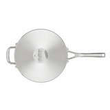 Stainless Steel 3-Ply Base 4.5-Quart Deep Sauté Pan with Helper Handle and Lid