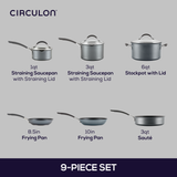 9-Piece ScratchDefense™ A1 Series Nonstick Cookware Set
