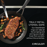 3-Quart Stainless Steel and Hybrid Nonstick Saute Pan with Lid