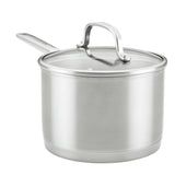 Stainless Steel 3-Ply Base 3-Quart Saucepan with Lid
