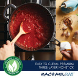 4.5-Quart Hard Anodized Nonstick Saucier Pan with Lid and Helper Handle