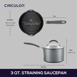 3-Quart ScratchDefense™ A1 Series Nonstick Saucepan and Lid