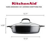 Hard-Anodized Nonstick 5-Quart Everything Pan with Lid