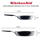 Hard-Anodized Nonstick 2-Piece Frying Pan Set