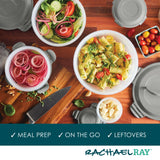 10-Piece Nestable Round Storage Containers | Gray