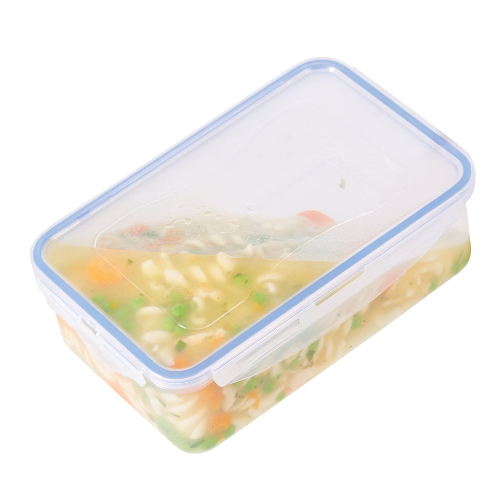LocknLock Easy Essentials Food Storage lids/Airtight containers, BPA Free,  Rectangle-12 oz-for Snacks, Clear