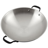 Stainless Steel 5-Ply Clad 15-Inch Wok