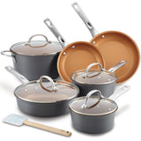 11-Piece Hard Anodized Nonstick Cookware Set