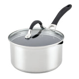 3-Quart Stainless Steel and Hybrid Nonstick Straining Saucepan