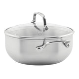 Stainless Steel 3-Ply Base 4-Quart Casserole with Lid