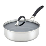 3-Quart Stainless Steel and Hybrid Nonstick Saute Pan with Lid