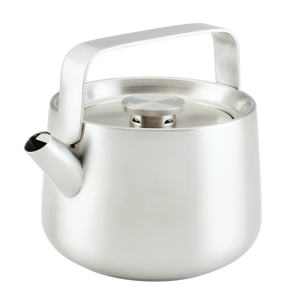 Breville 34 Oz Smart Tea Infuser Compact Electric Kettle in Brushed  Stainless Steel and Clear