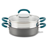 Create Delicious 3-Quart Hard Anodized Nonstick Induction Steamer Set