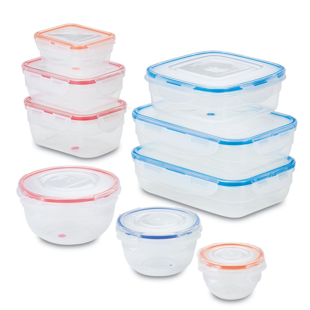 LocknLock Easy Essentials Food Storage lids/Airtight containers, BPA Free,  Rectangle-12 oz-for Snacks, Clear