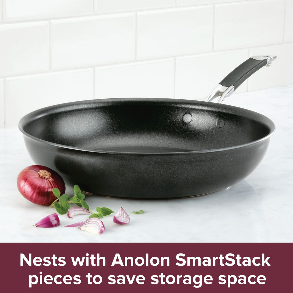 Anolon SmartStack 12 Hard Anodized Nesting Skillet - Black