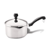 Classic Stainless Steel 1-Quart Covered Straining Saucepan