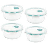 Vent Lid Glass 4-Piece 22-Oz Food Storage Container Set