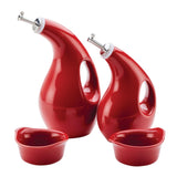 Ceramics EVOO Bottle and Ramekin Dipper Set