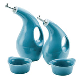Ceramics EVOO Bottle and Ramekin Dipper Set