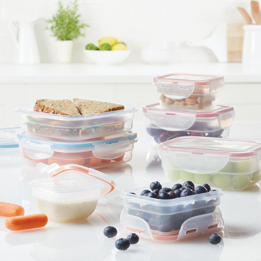 10-Piece Stackable Borosilicate Glass Food Storage Containers Set