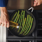 Stainless Steel 3-Ply Base 10.25-Inch Nonstick Round Grill Pan