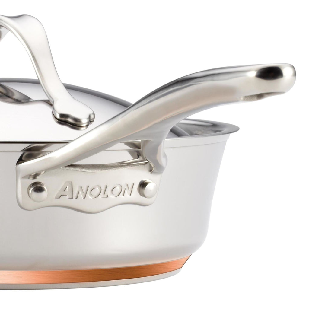 Anolon Nouvelle Copper Stainless Steel Cookware Set, 10-Piece