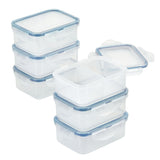 Set of 6-12-Oz. Divided Rectangular Food Storage Containers