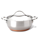 Nouvelle Copper Stainless Steel 4-Quart Chef Casserole