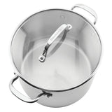 Stainless Steel 3-Ply Base 8-Quart Stockpot with Lid