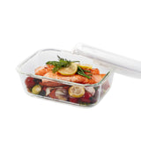 Airtight-Leakproof Borosilicate Glass 6-Piece Rectangular Glass Container Set