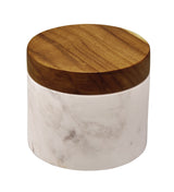 5.25-Ounce Marble Salt Cellar with Wood Lid