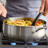 Stainless Steel 3-Ply Base 4-Quart Casserole with Lid