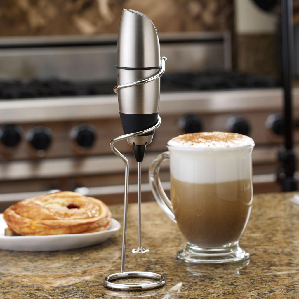 Rechargeable Handheld Electric Milk Frother With 2 Whisks – Organiza