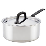 Stainless Steel 5-Ply Clad 3-Quart Saucepan with Lid