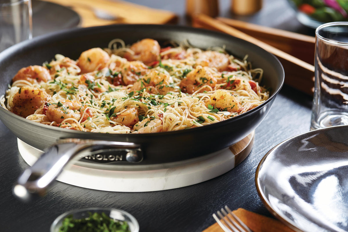 Creamy Tomato & Shrimp Angel Hair Pasta