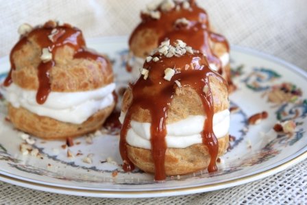 Salted Caramel Cream Puffs