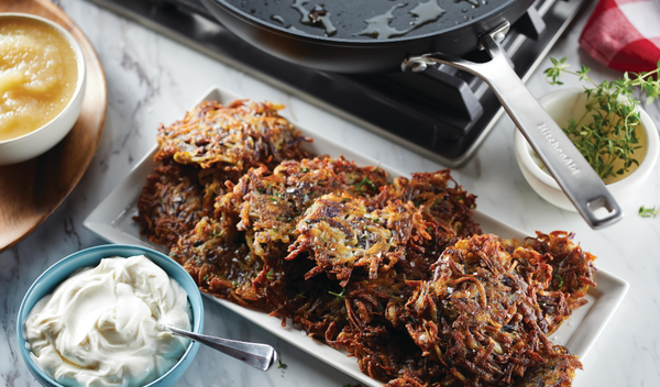 Potato, Carrot, and Zucchini Latkes