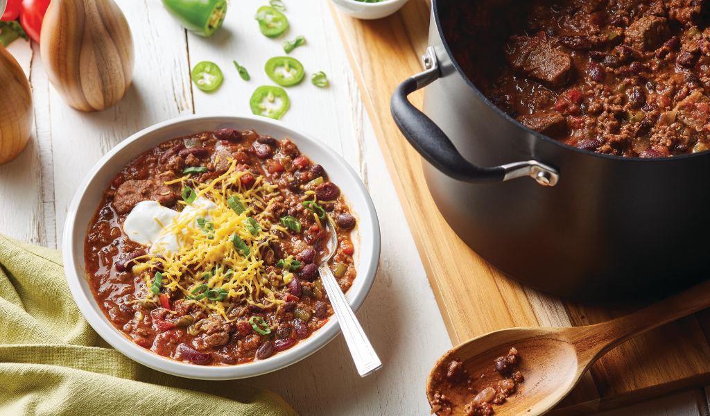 Chunky Three-Bean Beef Chili